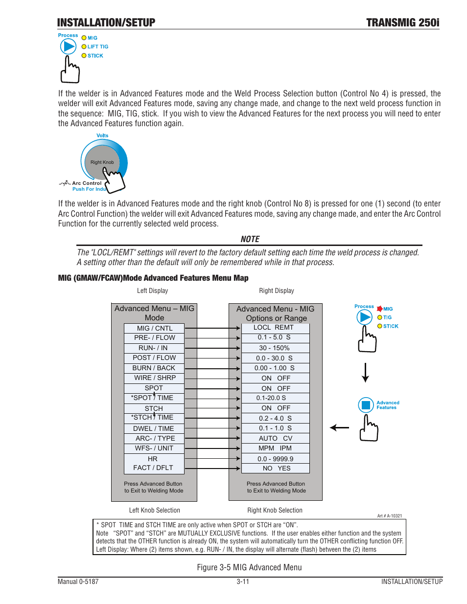 Installation/setup transmig 250i | Tweco 250i Multi Process Welding Inverter 2RT Wire Feeder User Manual | Page 29 / 100