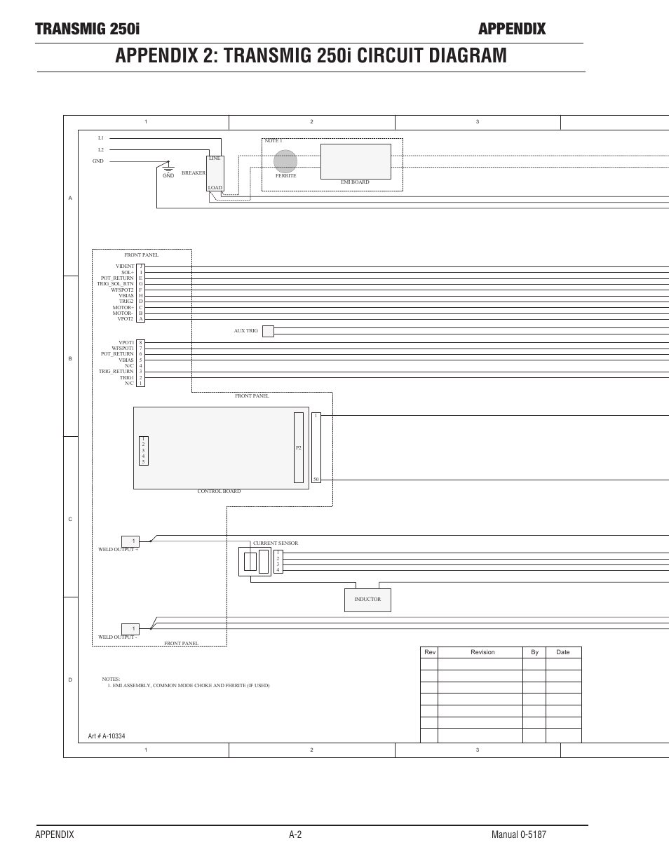 Appendix 2: transmig 250i circuit diagram, Transmig 250i appendix, Sch, sys, next gen welder | Tweco 250i Multi Process Welding Inverter 2RT Wire Feeder User Manual | Page 92 / 100