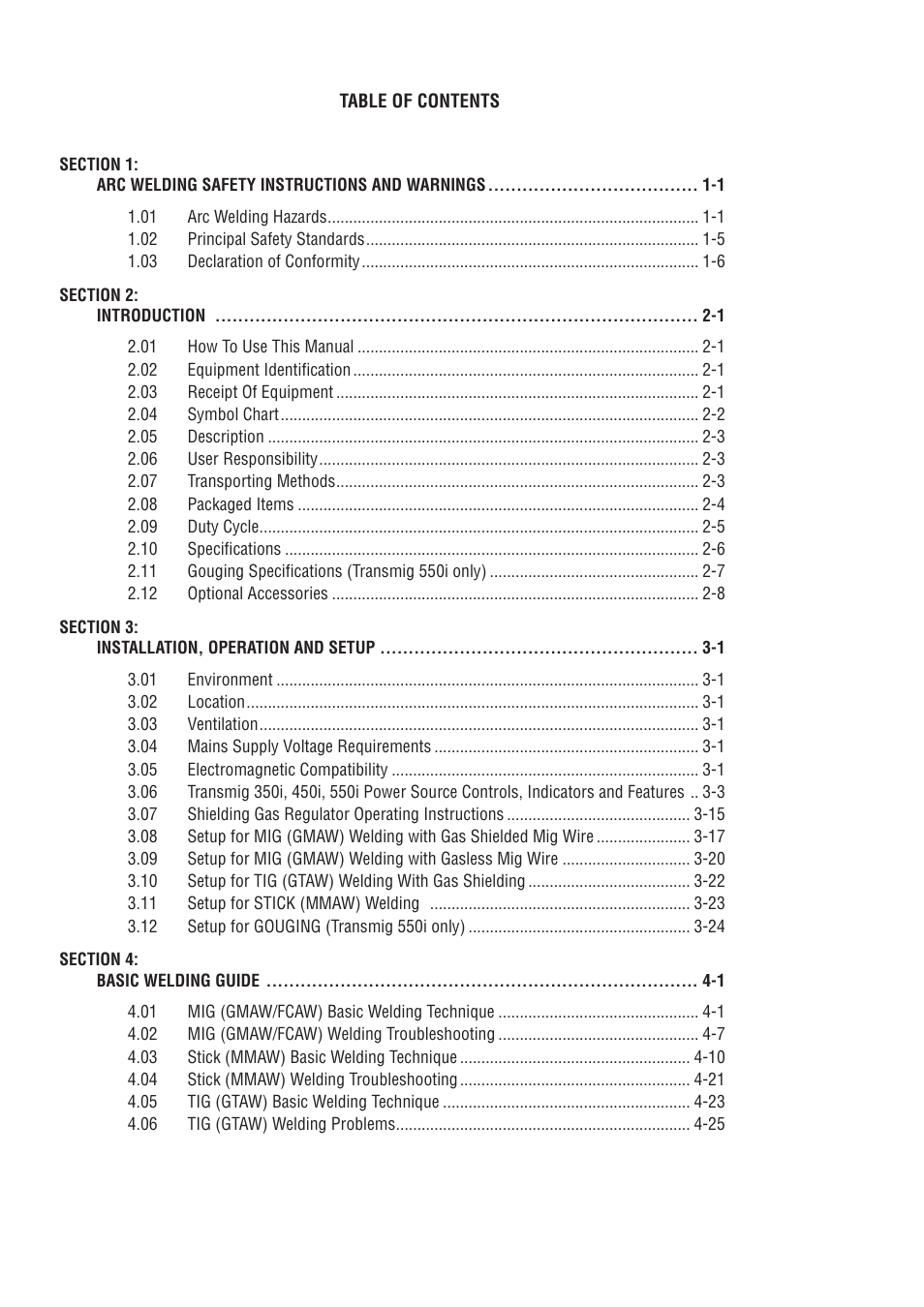 Tweco 550i Transmig User Manual | Page 4 / 88