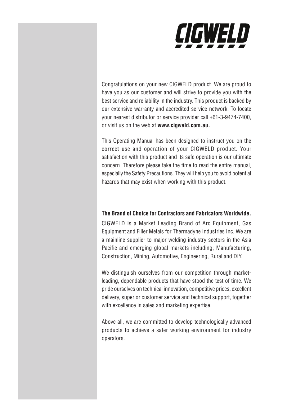 We appreciate your business, You are in good company | Tweco 400i Transmig User Manual | Page 2 / 64