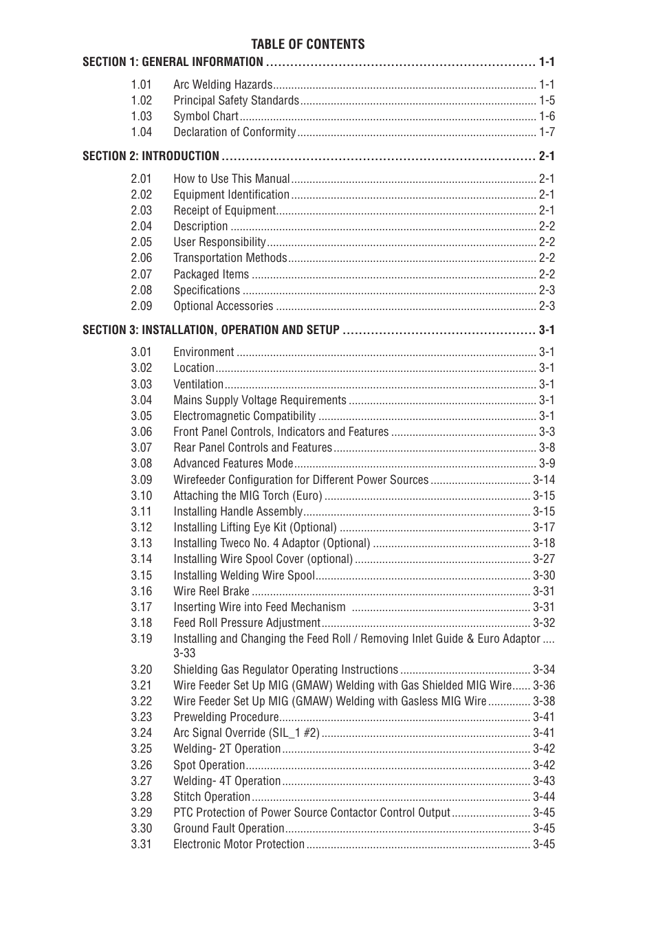 Tweco VAF4 Transmig User Manual | Page 4 / 88