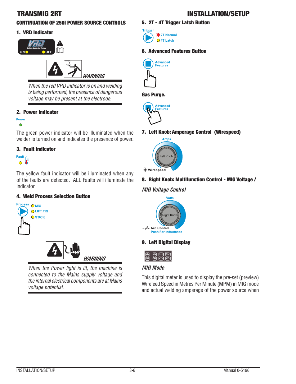 Transmig 2rt installation/setup | Tweco 2RT Transmig User Manual | Page 22 / 54