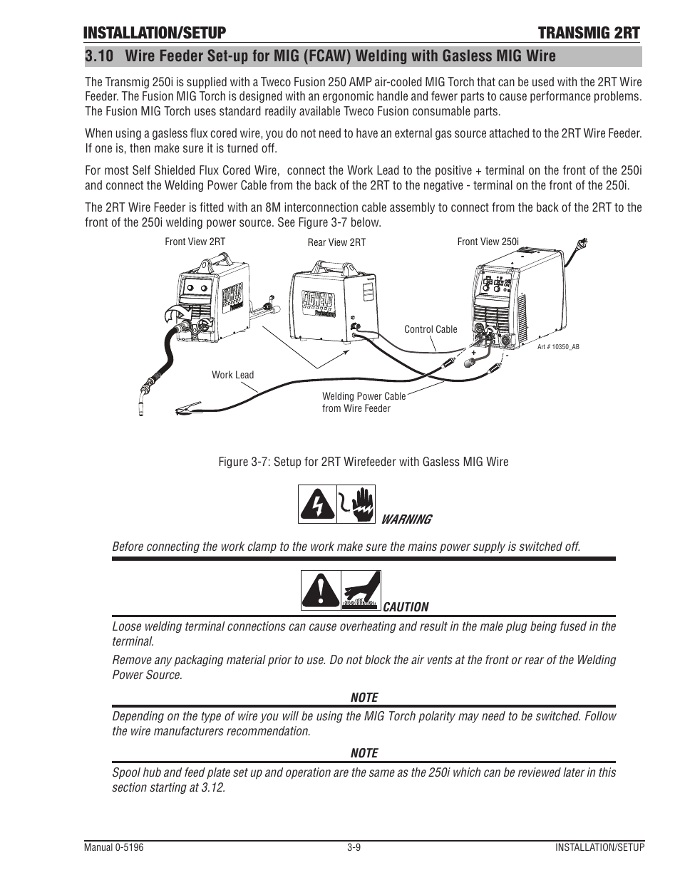 Installation/setup transmig 2rt | Tweco 2RT Transmig User Manual | Page 25 / 54