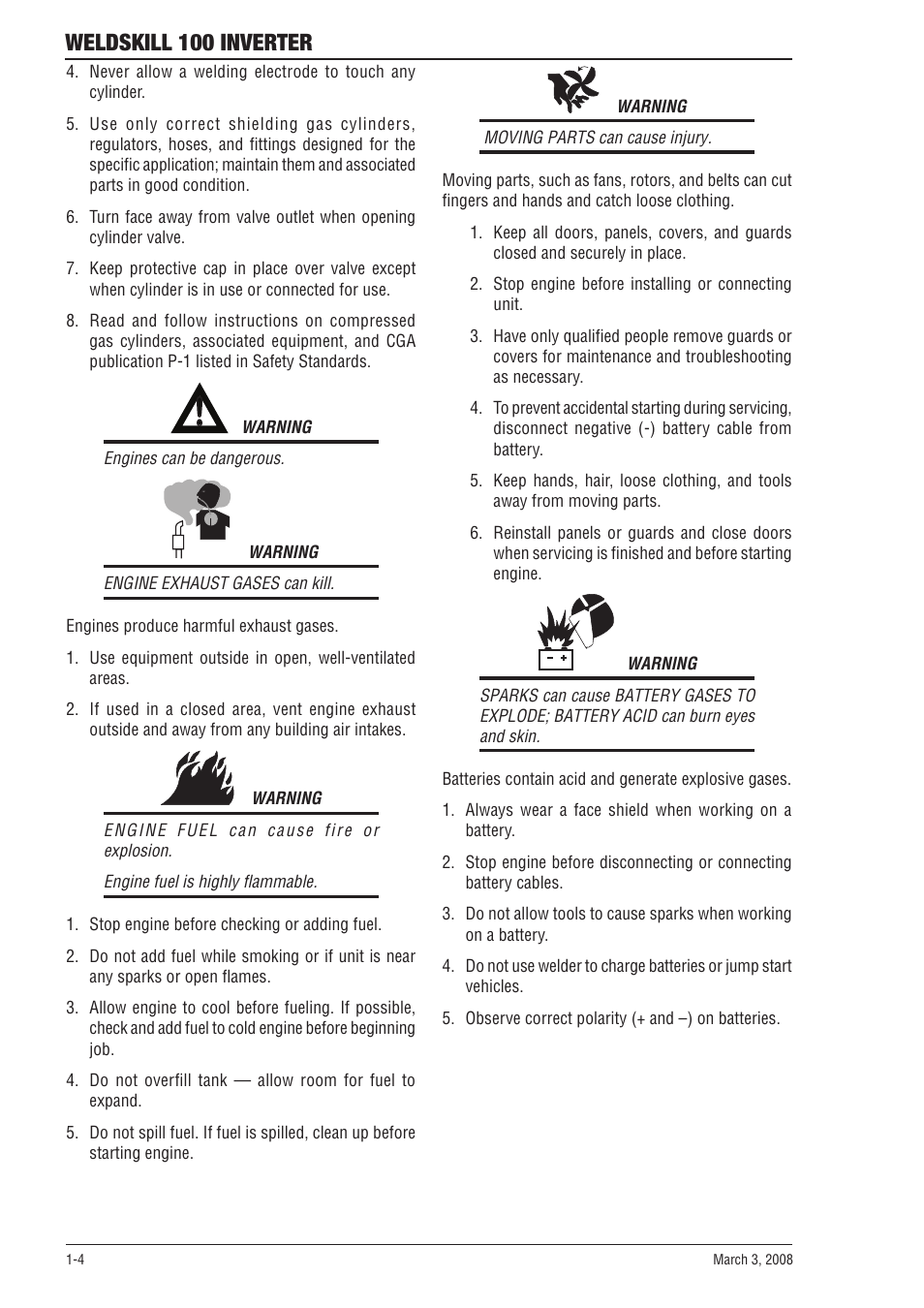 Weldskill 100 inverter | Tweco 100 Weldskill User Manual | Page 10 / 44