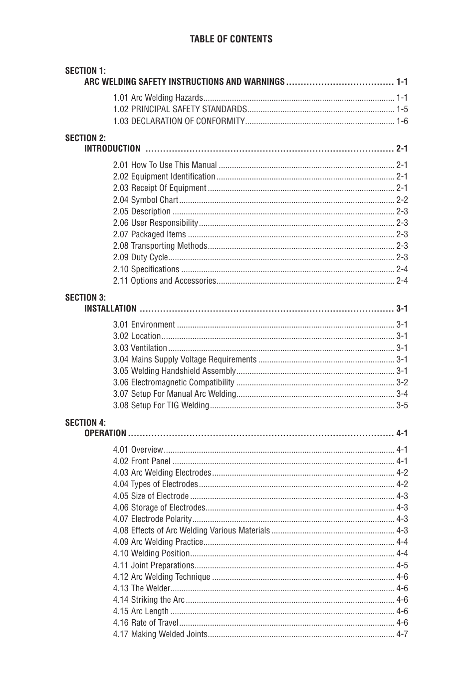 Tweco 100 Weldskill User Manual | Page 4 / 44