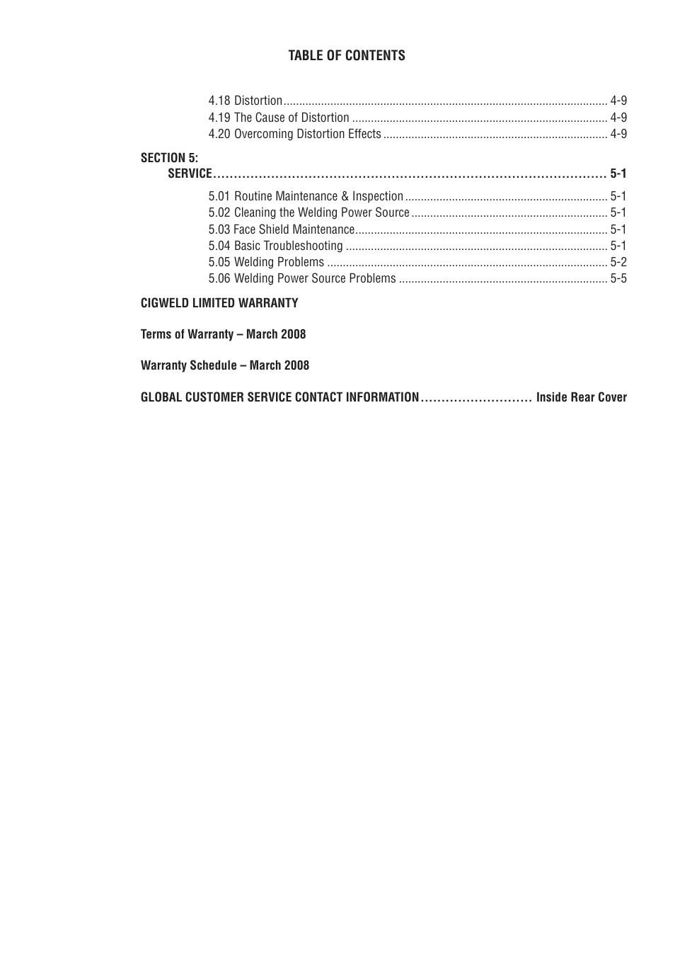Tweco 100 Weldskill User Manual | Page 5 / 44