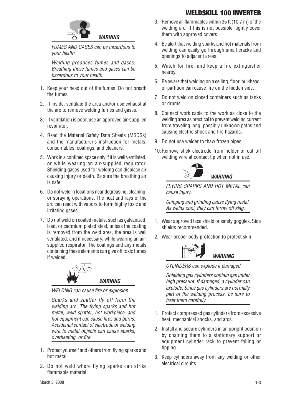 Weldskill 100 inverter | Tweco 100 Weldskill User Manual | Page 9 / 44