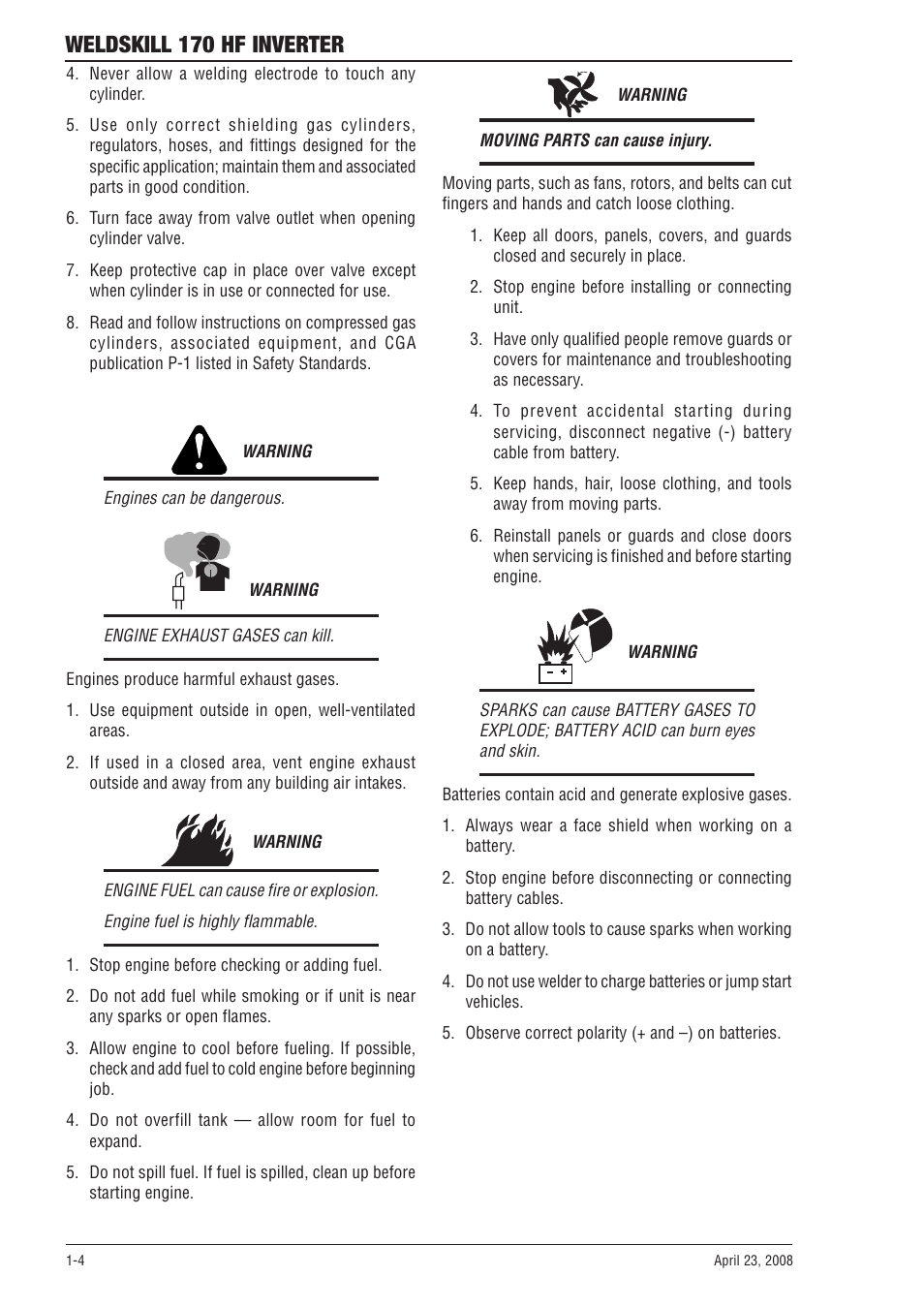 Weldskill 170 hf inverter | Tweco 170 HF Weldskill User Manual | Page 10 / 48