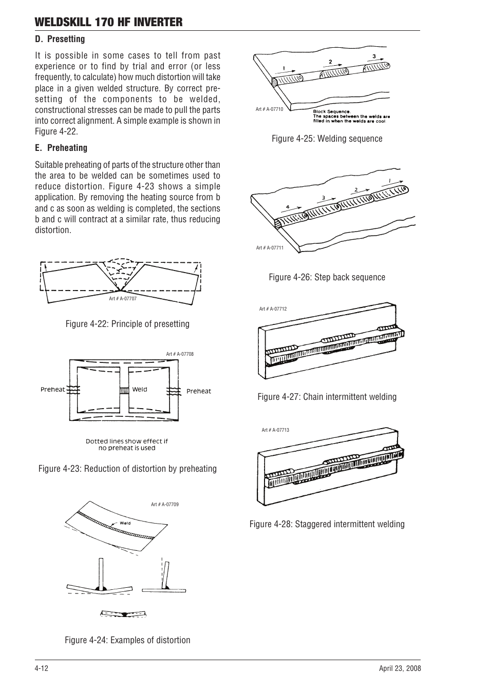 Weldskill 170 hf inverter | Tweco 170 HF Weldskill User Manual | Page 34 / 48