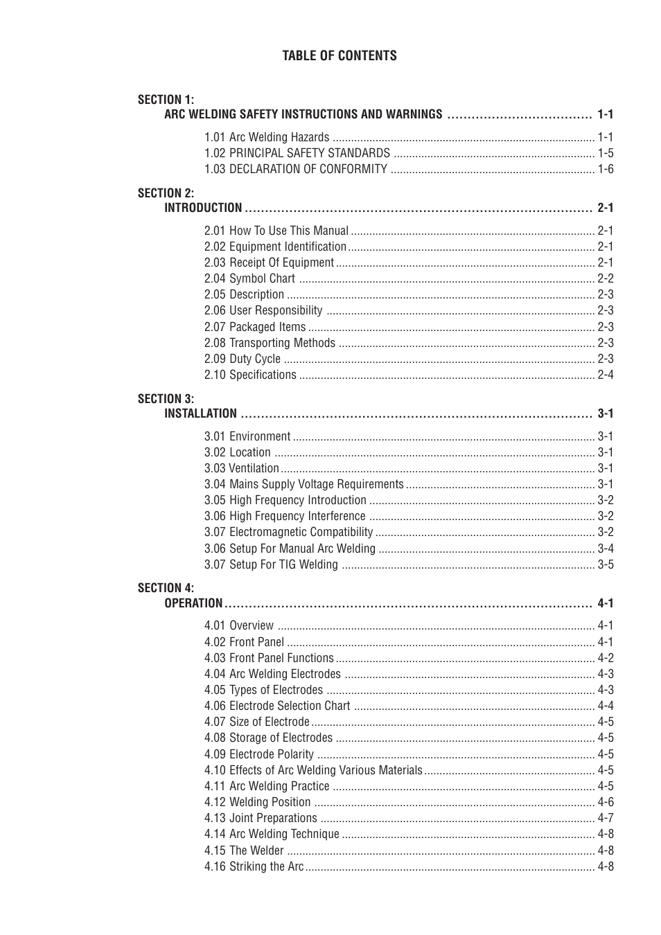 Tweco 170 HF Weldskill User Manual | Page 4 / 48