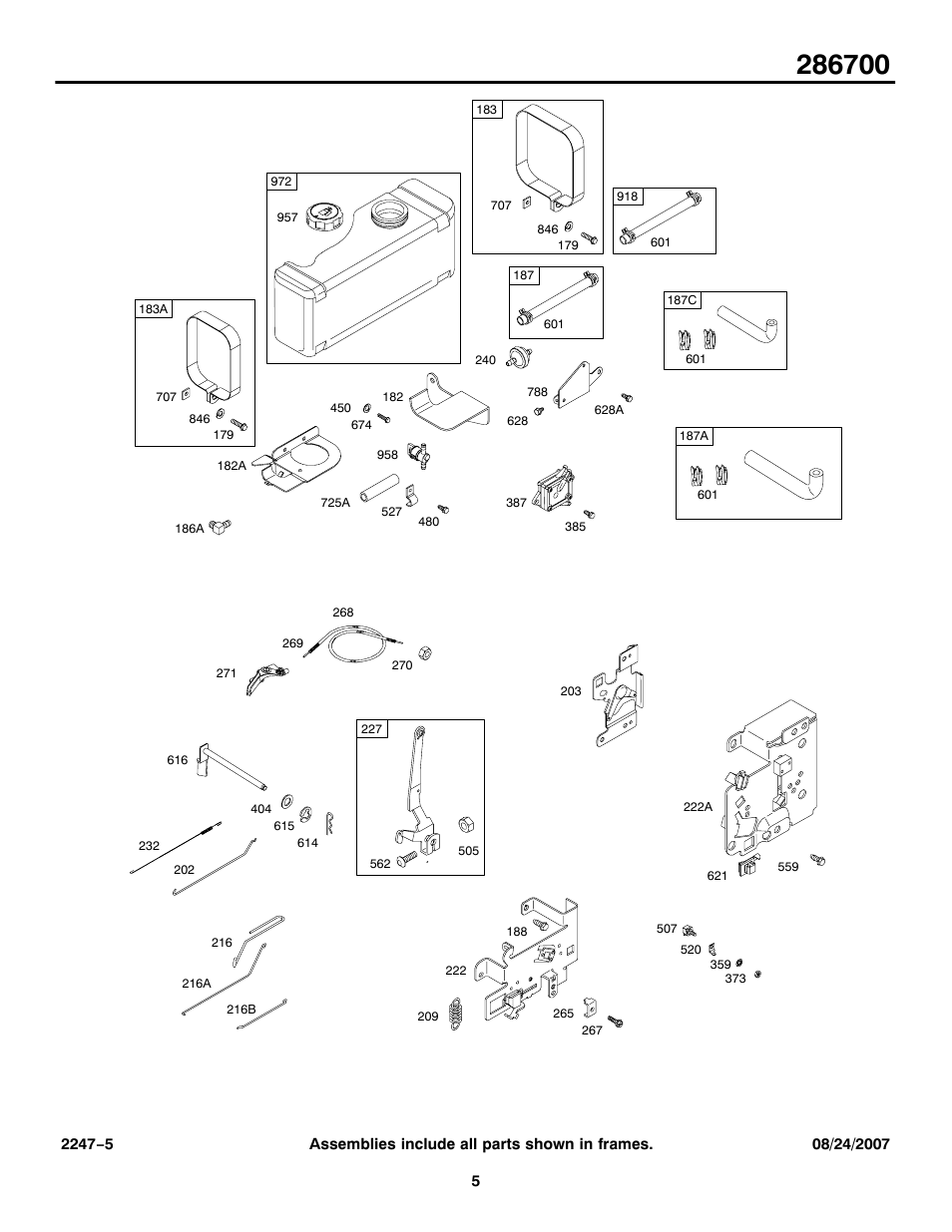 Briggs & Stratton AIR CLEANER 286700 User Manual | Page 5 / 16