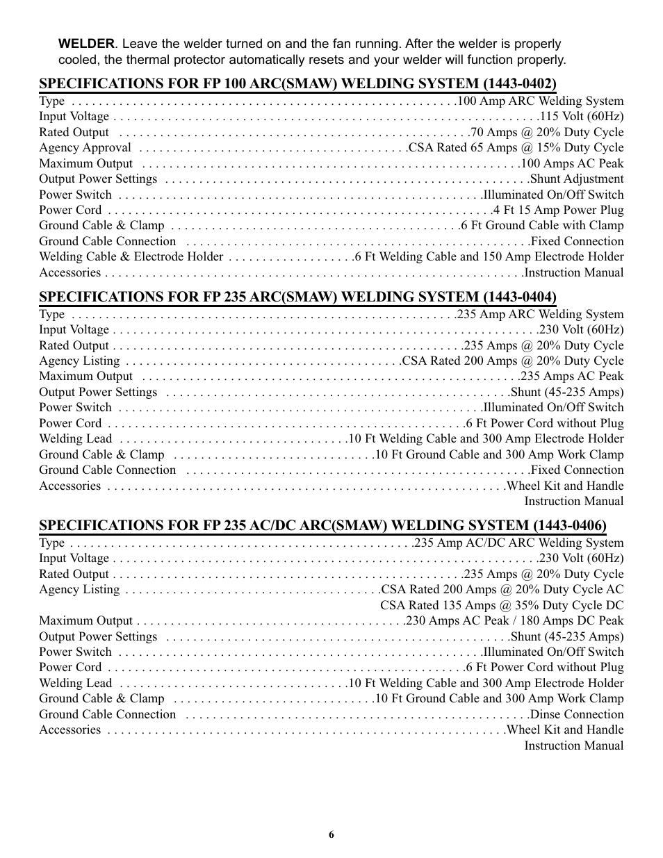 Tweco FP-235DC User Manual | Page 10 / 34