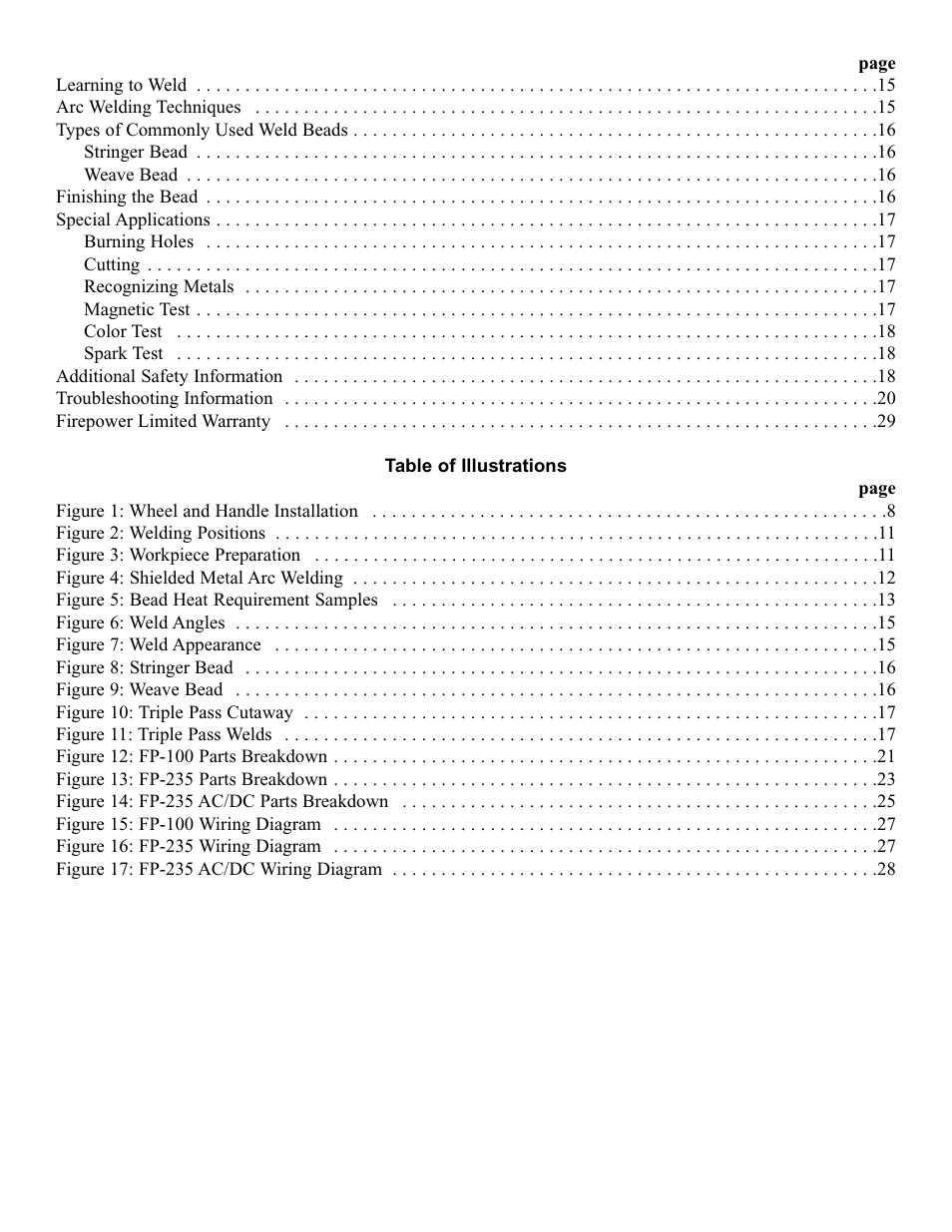 Tweco FP-235DC User Manual | Page 4 / 34