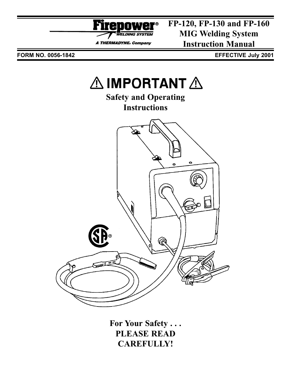 Tweco FP-160 User Manual | 32 pages