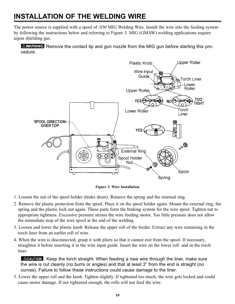 Installation of the welding wire | Tweco FP-160 User Manual | Page 13 / 32