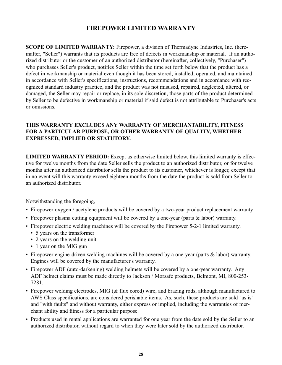 Tweco FP-160 User Manual | Page 31 / 32
