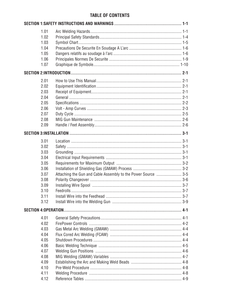 Tweco FP-165 Mini MIG User Manual | Page 4 / 60