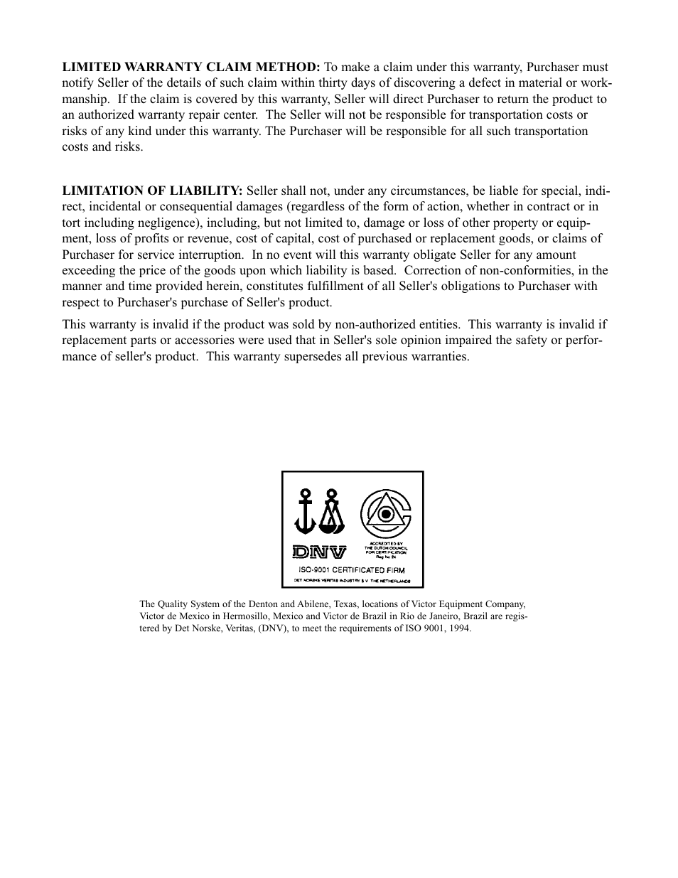 Tweco FP-260 User Manual | Page 24 / 24