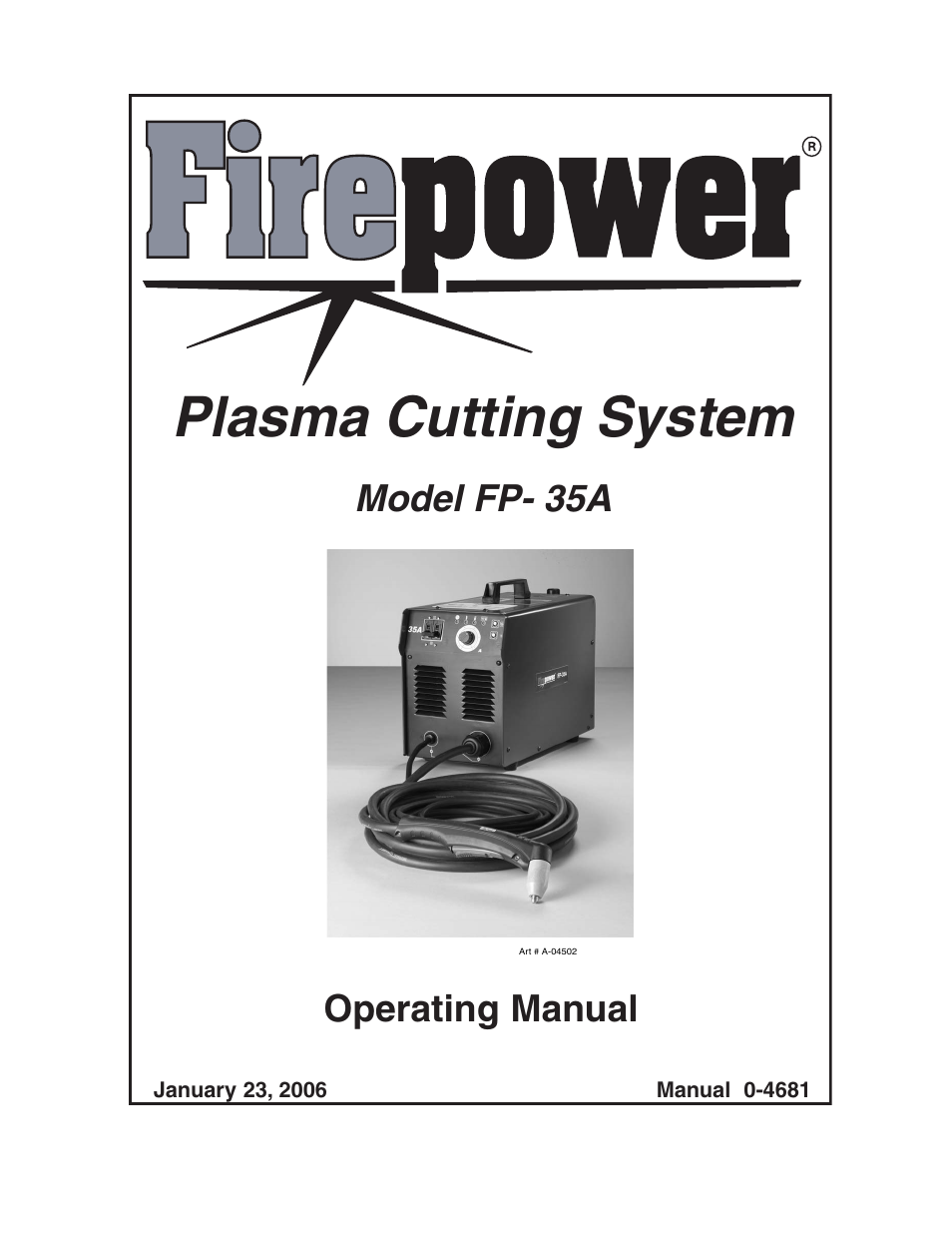 Tweco FP-35A User Manual | 27 pages