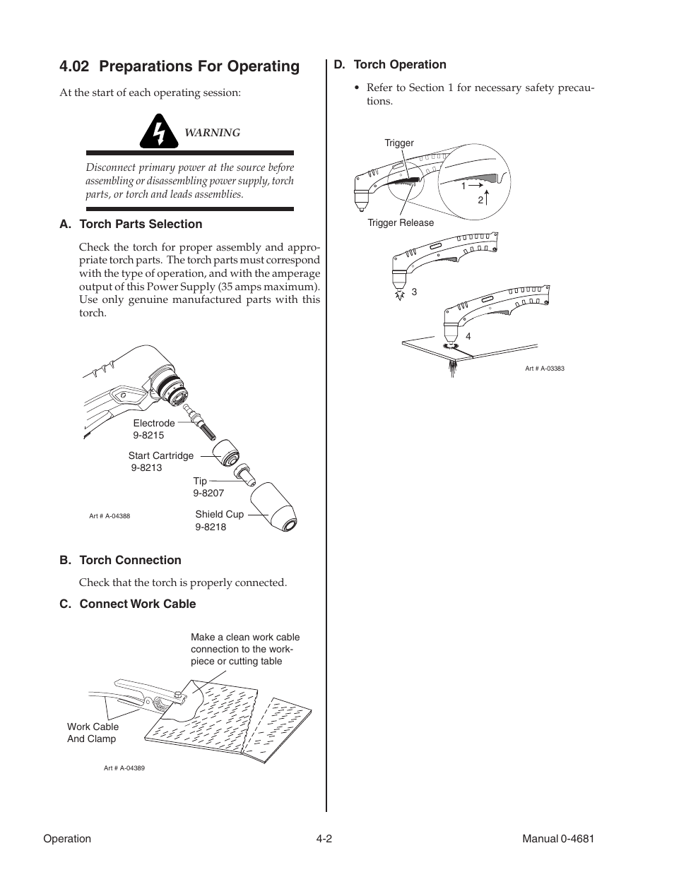 02 preparations for operating, 02 preparations for operating -2 | Tweco FP-35A User Manual | Page 14 / 27