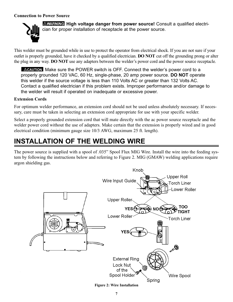 Installation of the welding wire | Tweco FP-90 User Manual | Page 11 / 32