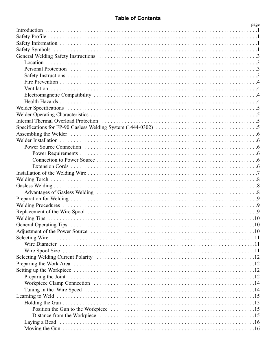 Tweco FP-90 User Manual | Page 3 / 32