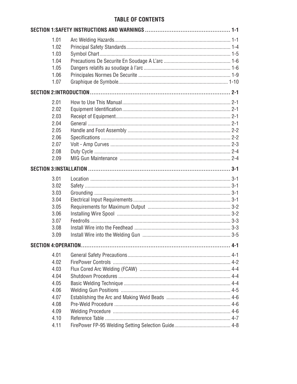 Tweco FP-95 Mini MIG User Manual | Page 4 / 46