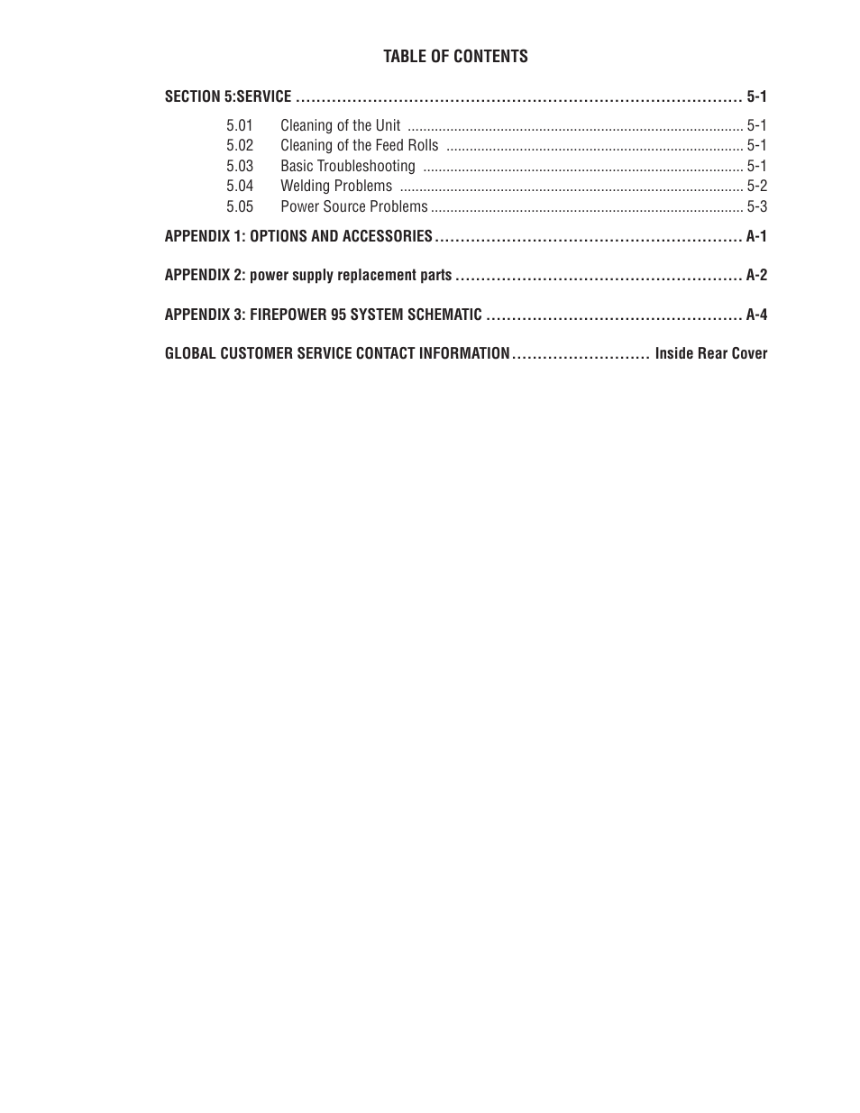 Tweco FP-95 Mini MIG User Manual | Page 5 / 46