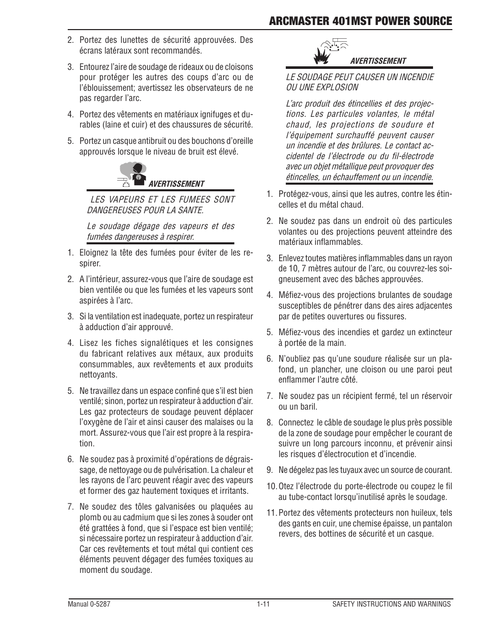Arcmaster 401mst power source | Tweco ArcMaster 401MST User Manual | Page 17 / 84