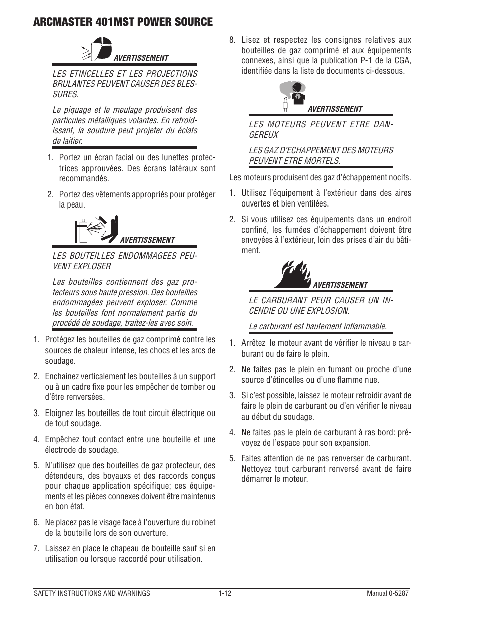 Arcmaster 401mst power source | Tweco ArcMaster 401MST User Manual | Page 18 / 84