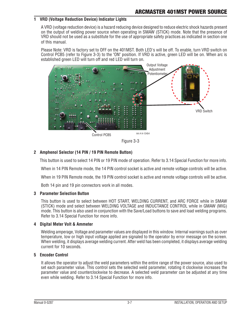 Arcmaster 401mst power source | Tweco ArcMaster 401MST User Manual | Page 37 / 84