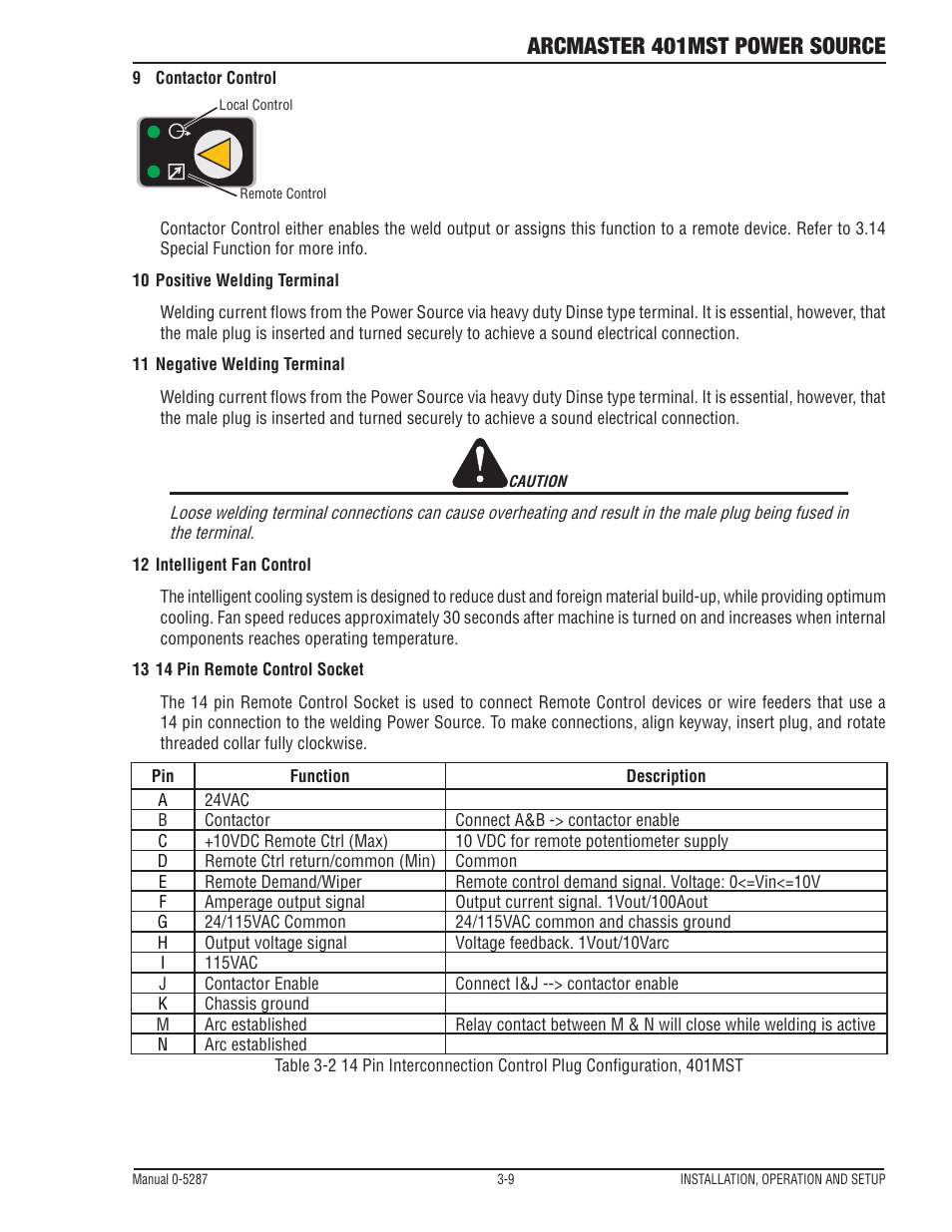 Arcmaster 401mst power source | Tweco ArcMaster 401MST User Manual | Page 39 / 84
