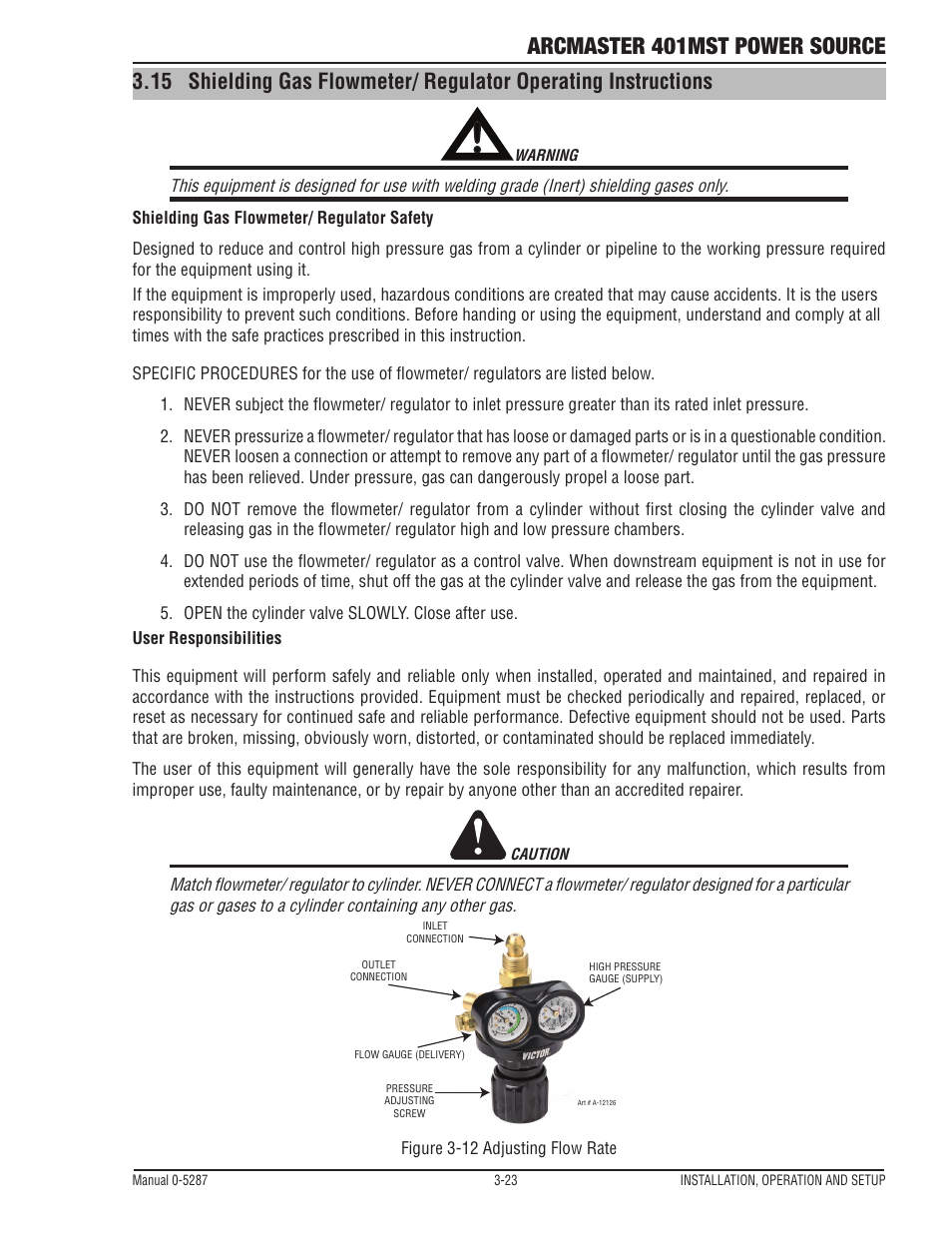 Arcmaster 401mst power source | Tweco ArcMaster 401MST User Manual | Page 53 / 84