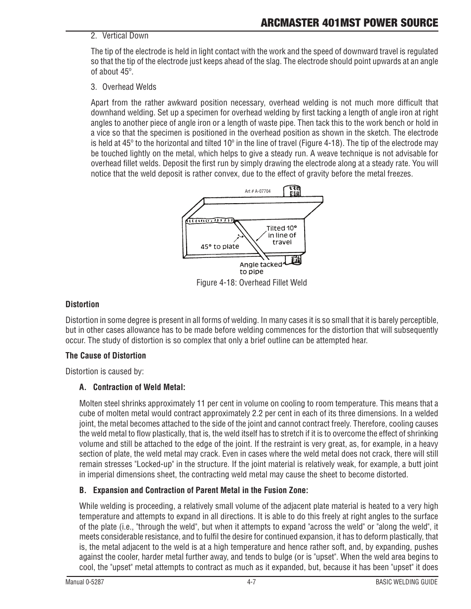 Arcmaster 401mst power source | Tweco ArcMaster 401MST User Manual | Page 63 / 84