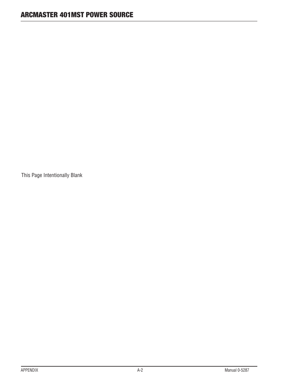 Arcmaster 401mst power source | Tweco ArcMaster 401MST User Manual | Page 80 / 84