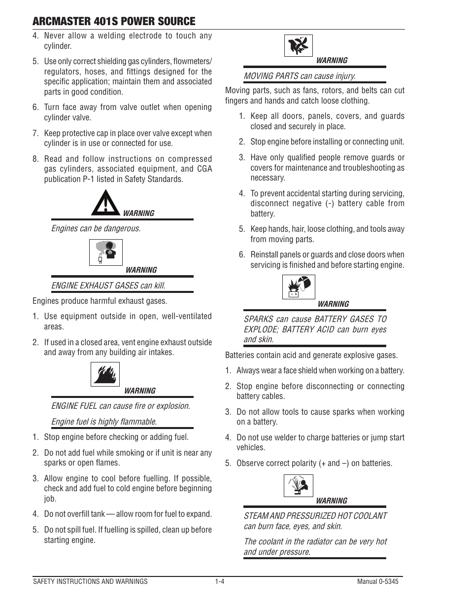 Arcmaster 401s power source | Tweco ArcMaster 401S User Manual | Page 10 / 64