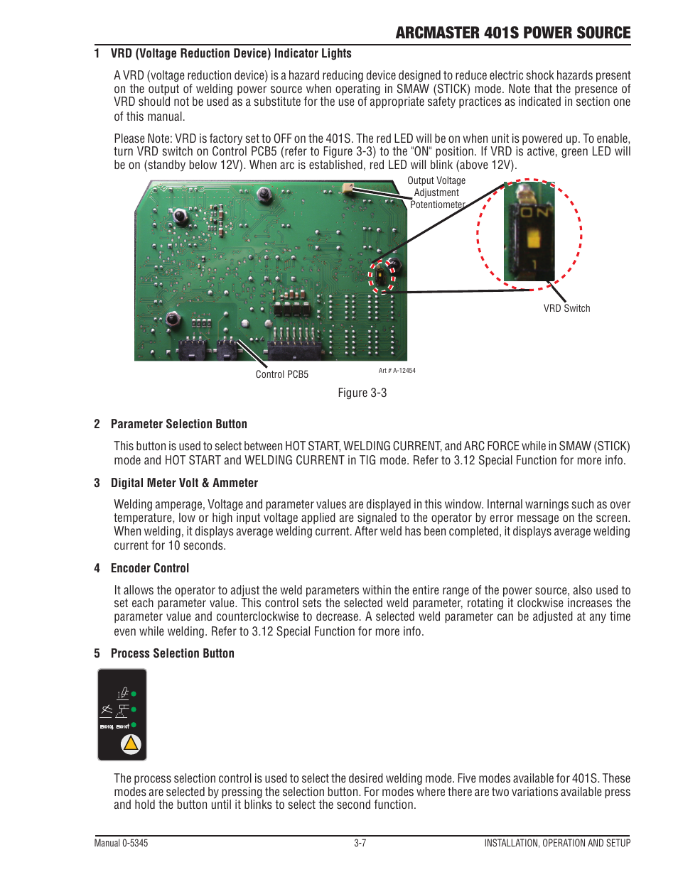 Arcmaster 401s power source | Tweco ArcMaster 401S User Manual | Page 27 / 64