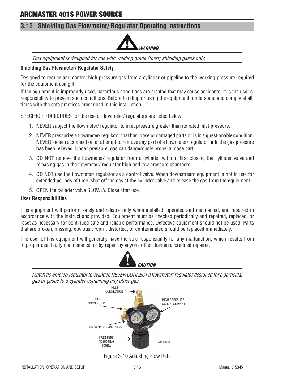 Arcmaster 401s power source | Tweco ArcMaster 401S User Manual | Page 36 / 64