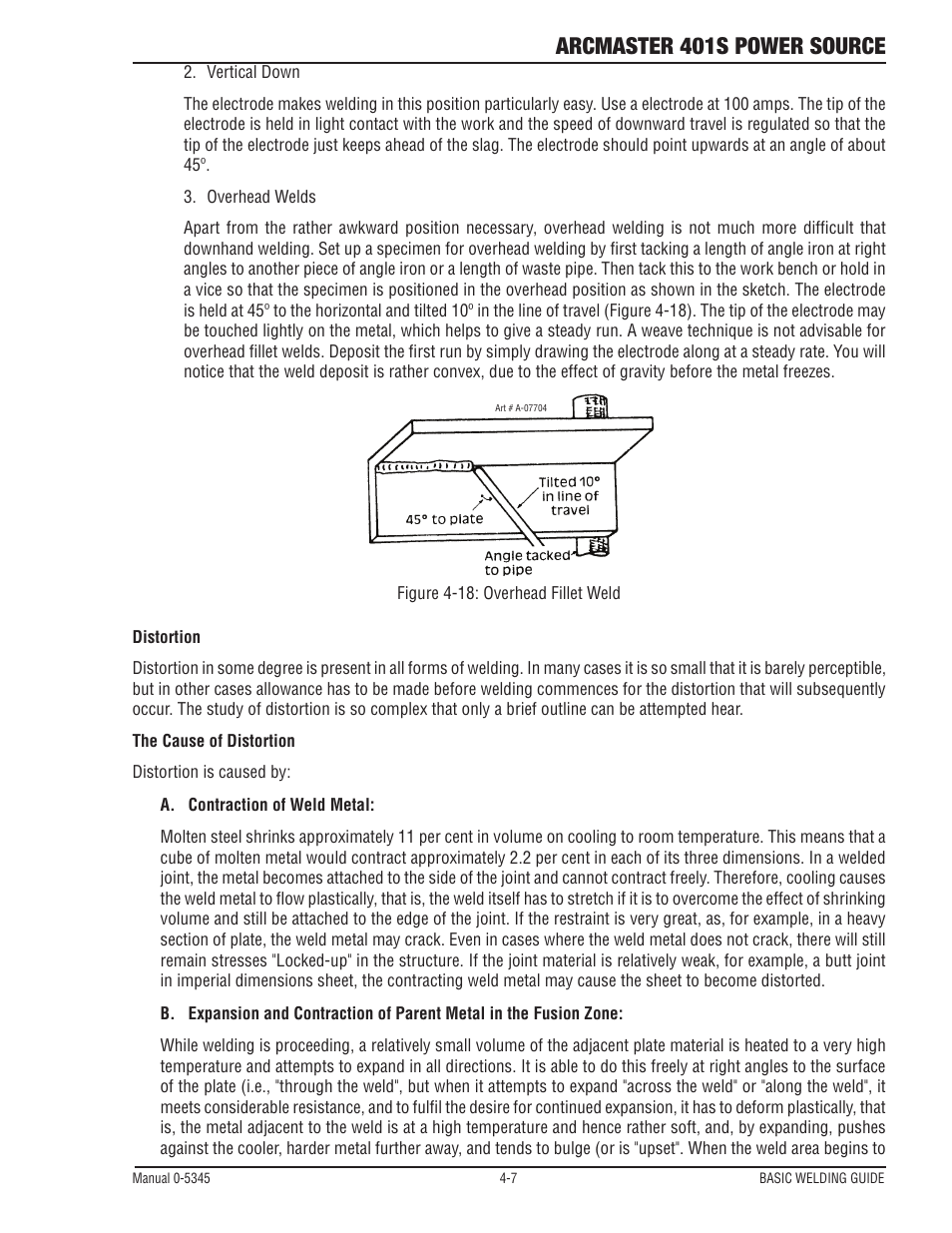 Arcmaster 401s power source | Tweco ArcMaster 401S User Manual | Page 45 / 64