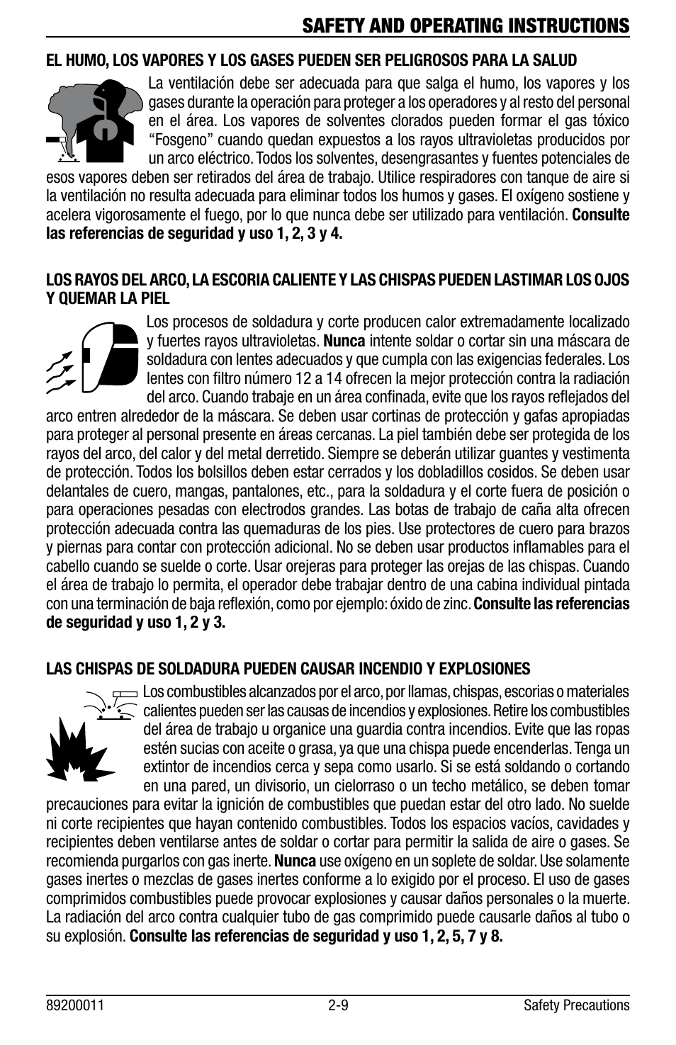 Safety and operating instructions | Tweco Eliminator Spool Gun User Manual | Page 13 / 36