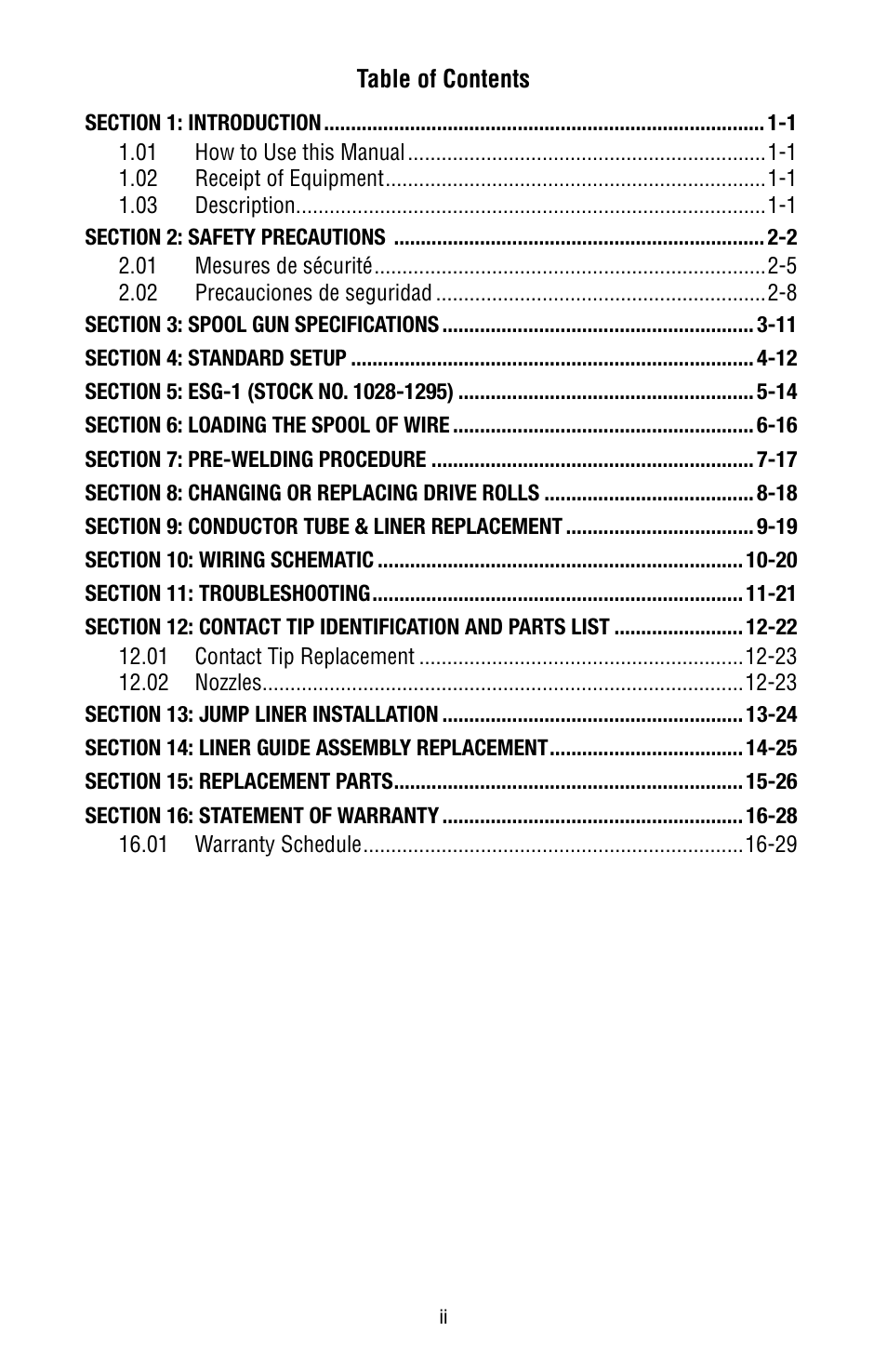 Tweco Eliminator Spool Gun User Manual | Page 4 / 36