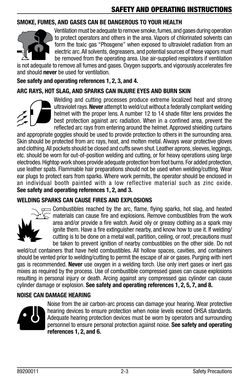 Safety and operating instructions | Tweco Eliminator Spool Gun User Manual | Page 7 / 36