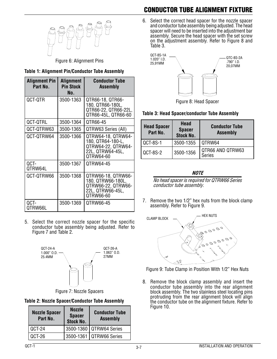 Conductor tube alignment fixture | Tweco QCT-1 User Manual | Page 11 / 18