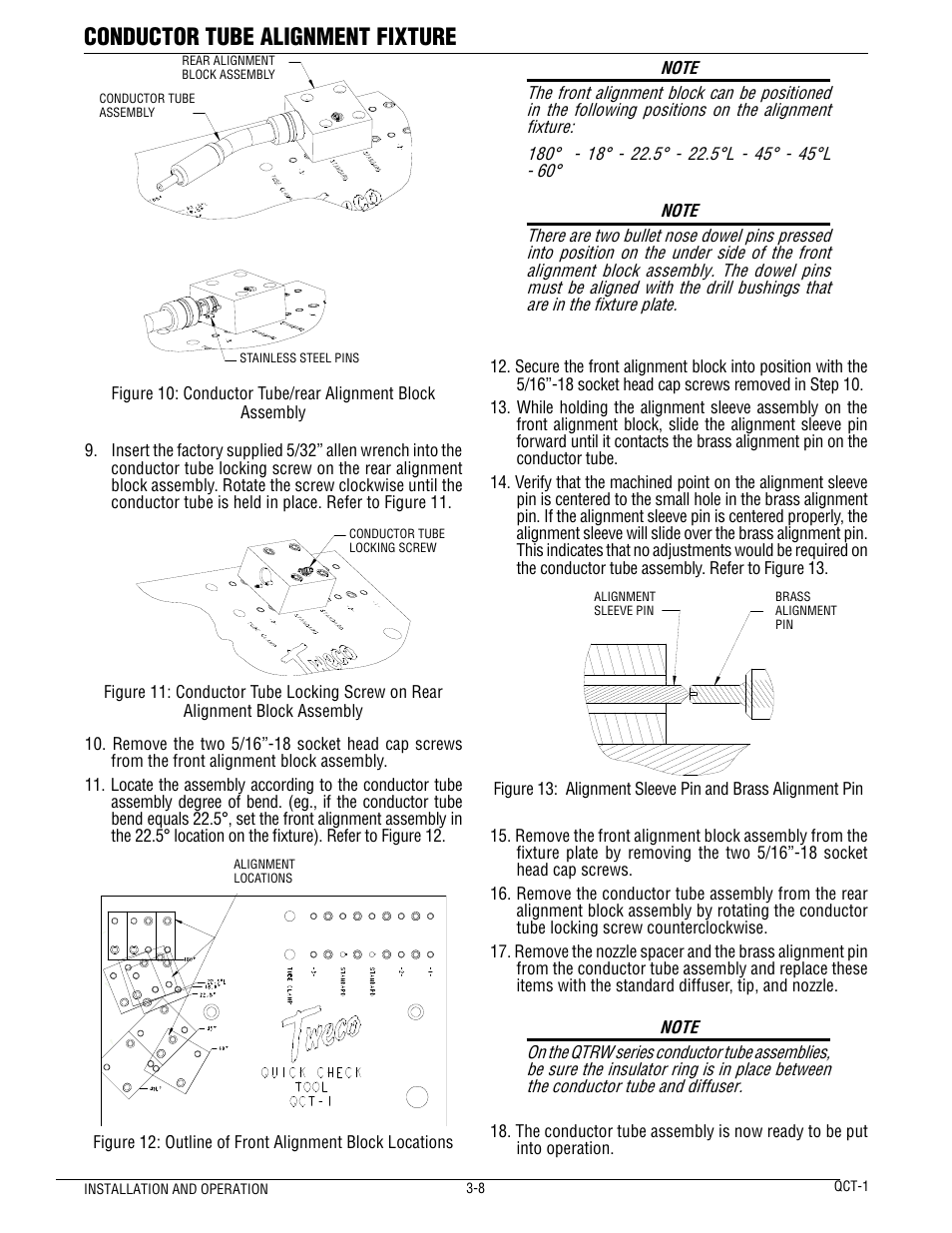Conductor tube alignment fixture | Tweco QCT-1 User Manual | Page 12 / 18