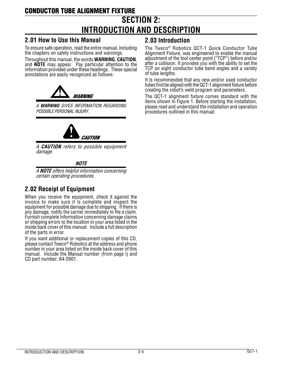 Conductor tube alignment fixture | Tweco QCT-1 User Manual | Page 8 / 18