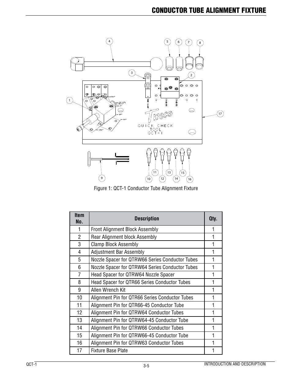 Conductor tube alignment fixture | Tweco QCT-1 User Manual | Page 9 / 18