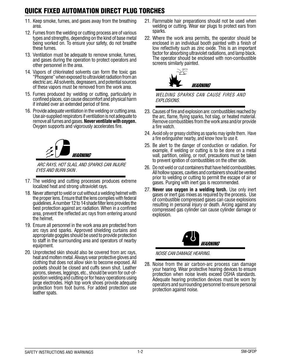 Quick fixed automation direct plug torches | Tweco QFW600 User Manual | Page 6 / 18