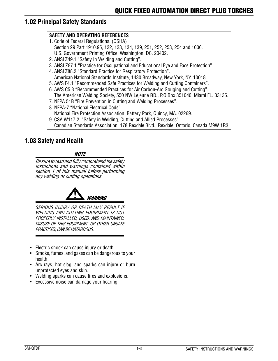 Quick fixed automation direct plug torches | Tweco QFW600 User Manual | Page 7 / 18