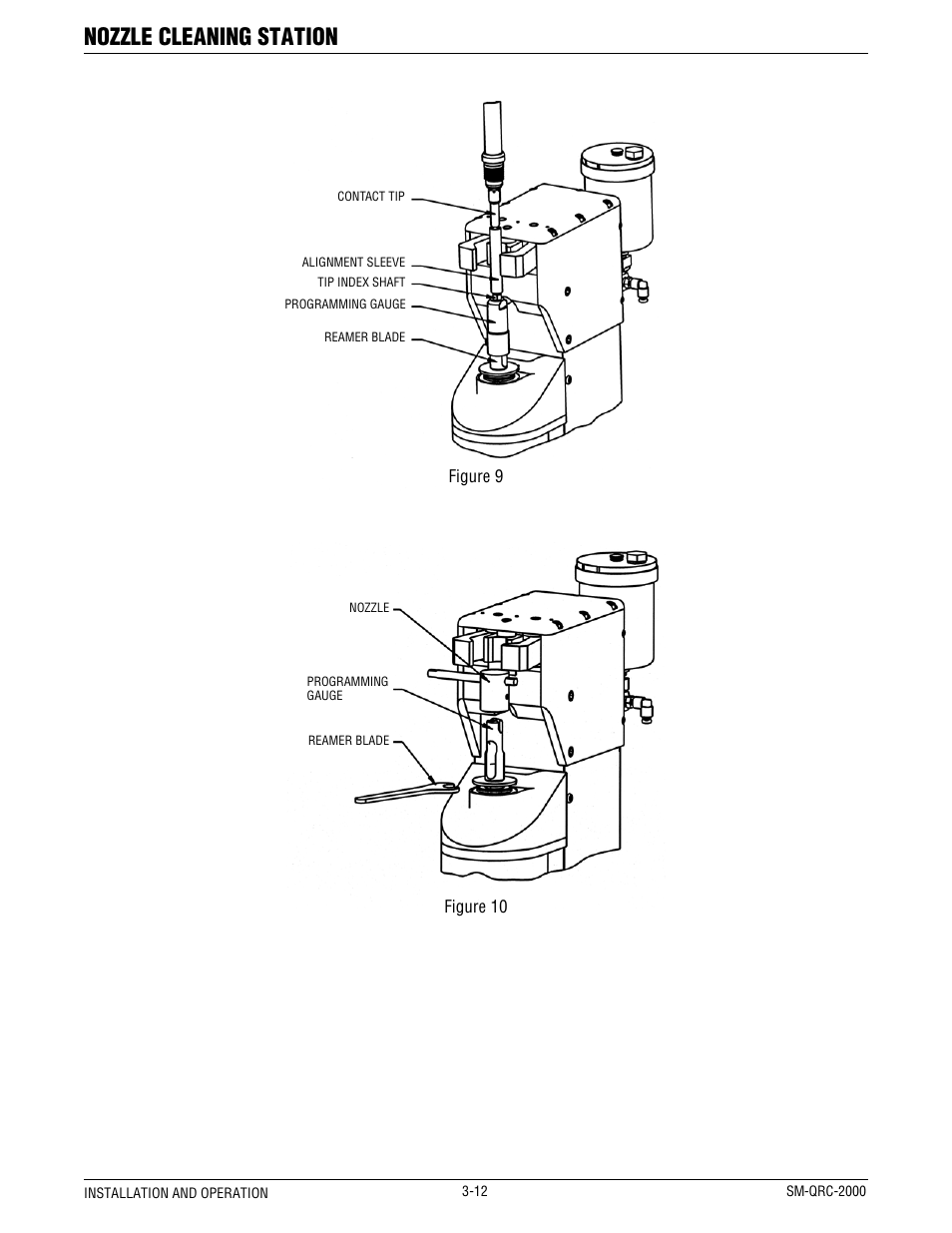Nozzle cleaning station | Tweco QRC-2000 User Manual | Page 14 / 26
