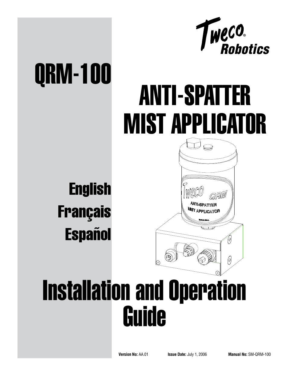 Tweco QRM-100 User Manual | 16 pages